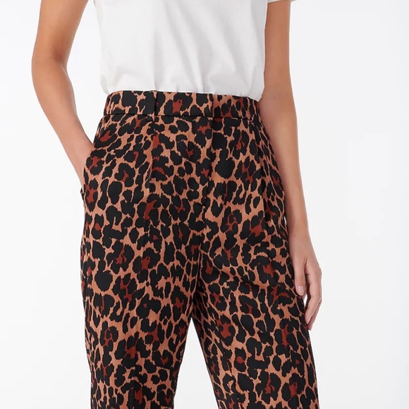 J.Crew High-rise trouser in leopard - Picture 3 of 9